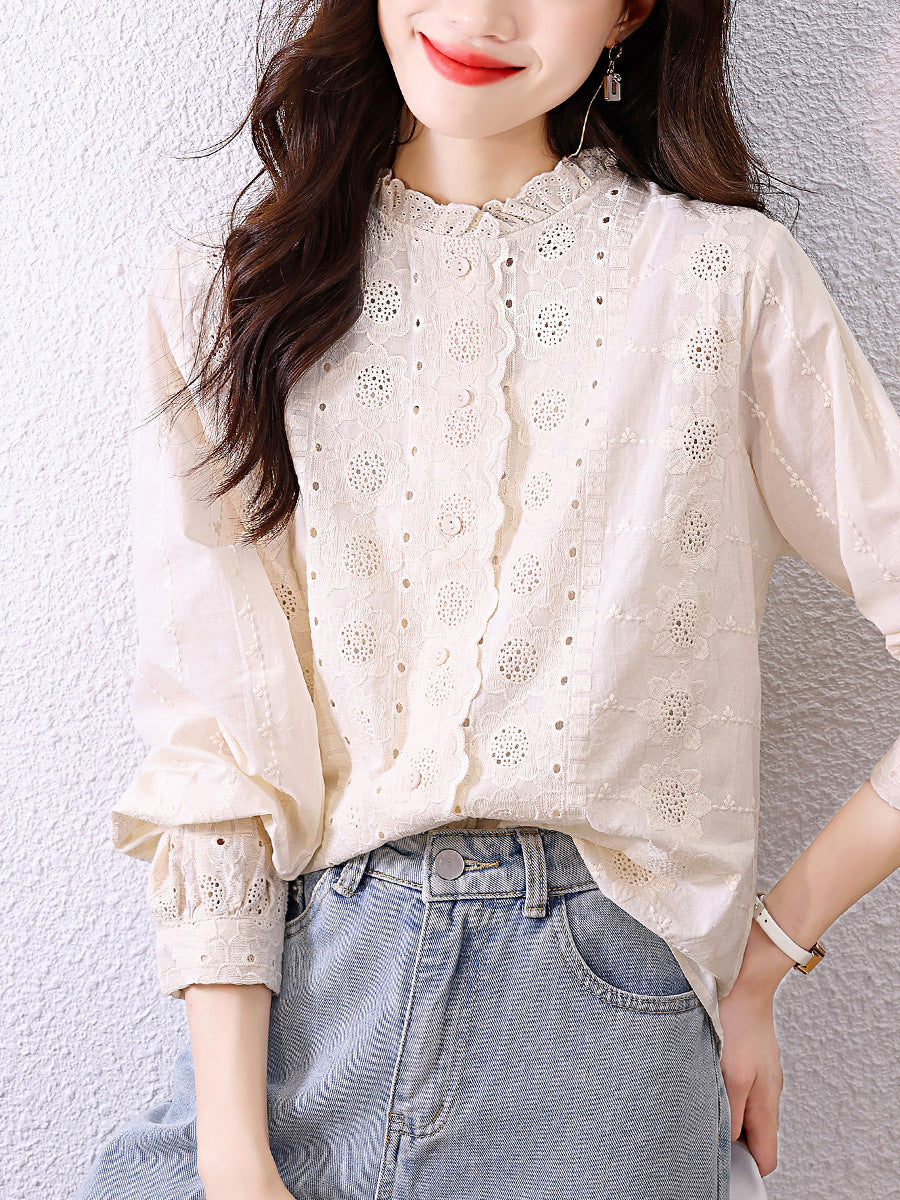 レディース トップス シャツ ブラウス 長袖 前開き 大人可愛い きれいめ シンプル 上品 おしゃれ かっこいい こなれ感 モード系 エレガント 主役級 存在感 抜け感 ラブリー キュート 無地 花柄 オールシーズン 誕生日 謝恩会 シーズンレス 発表会 母の日 授業参観 会議 ママ オフィス OL 通勤 学生 デート お出かけ アウトドア キャンプ パーティー イベント リゾート 旅行 海 レストラン ビーチ 公園 女子会 韓国 コーデ 楽ちん 普段使い 着回し モテ 清楚 M L XL 2XL 白