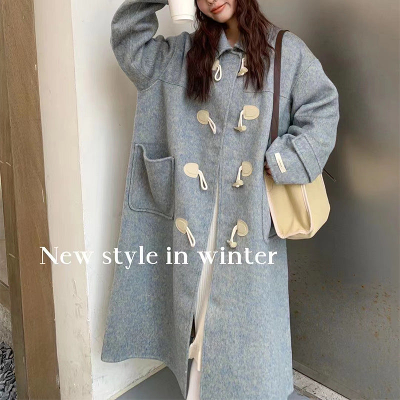 レディース コート ジャケット 長袖 無地 ゆったり 体型カバー シンプル ダウン ロング ウール ロングコート ボタン ダウンジャケット