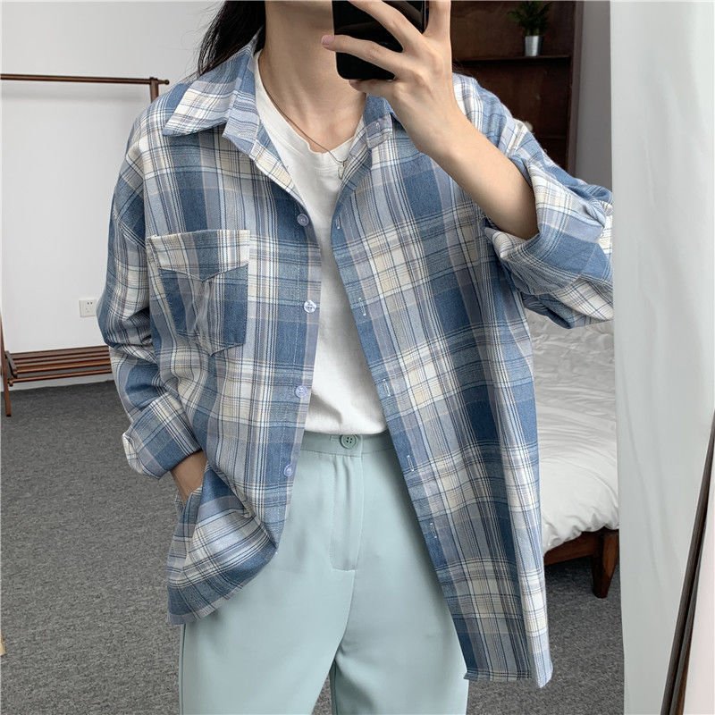 レディース シャツ ジャケット 長袖 チェック柄 ゆったり 夏 きれいめ レトロ 体型カバー 春夏 前開き ブラック 上品 襟付き ブルー ストレッチ アウター