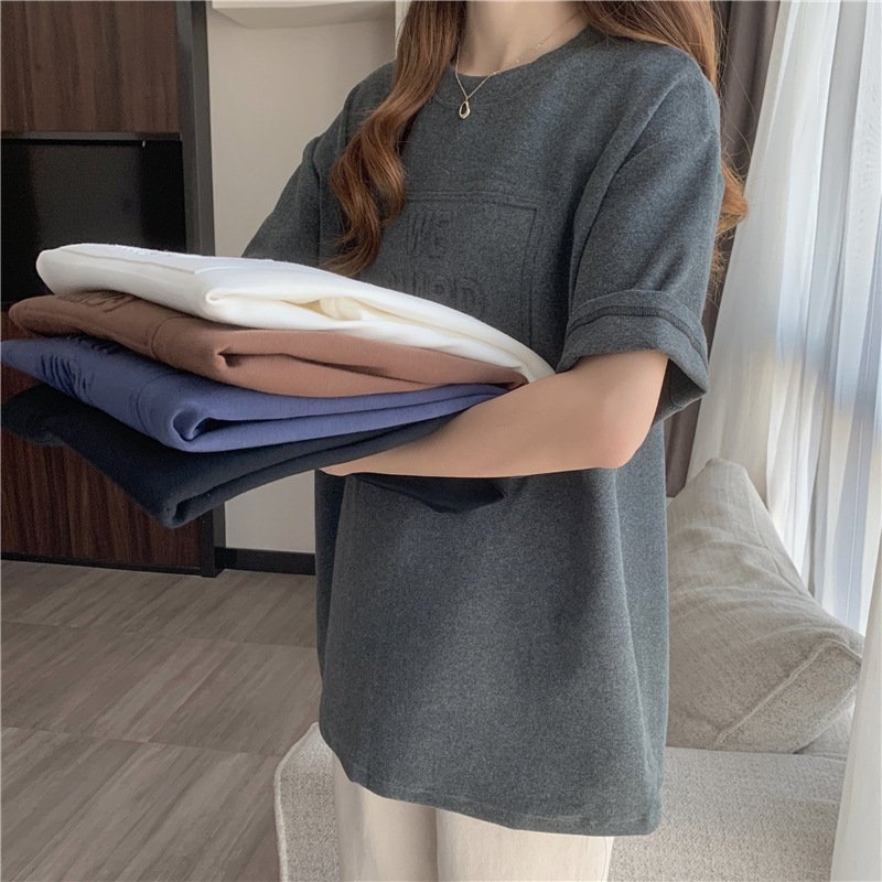 レディース トップス Tシャツ 半袖 プリント ゆったり コットン 綿 春夏 カジュアル 大きいサイズ 春 夏 ラウンドネック シャツ 切り替えデザイン レギュラー ポリエステル