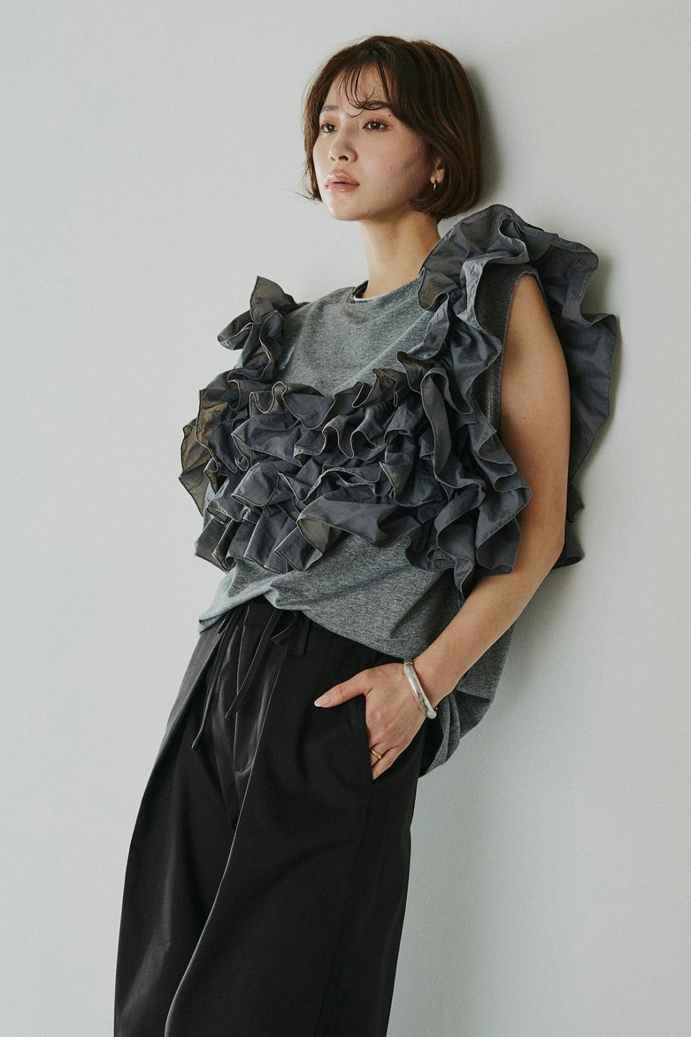 レディース トップス Tシャツ ノースリーブ 無地 コットン 綿 春夏 袖なし 春 夏 シンプル 刺繍 シャツ 切り替えデザイン