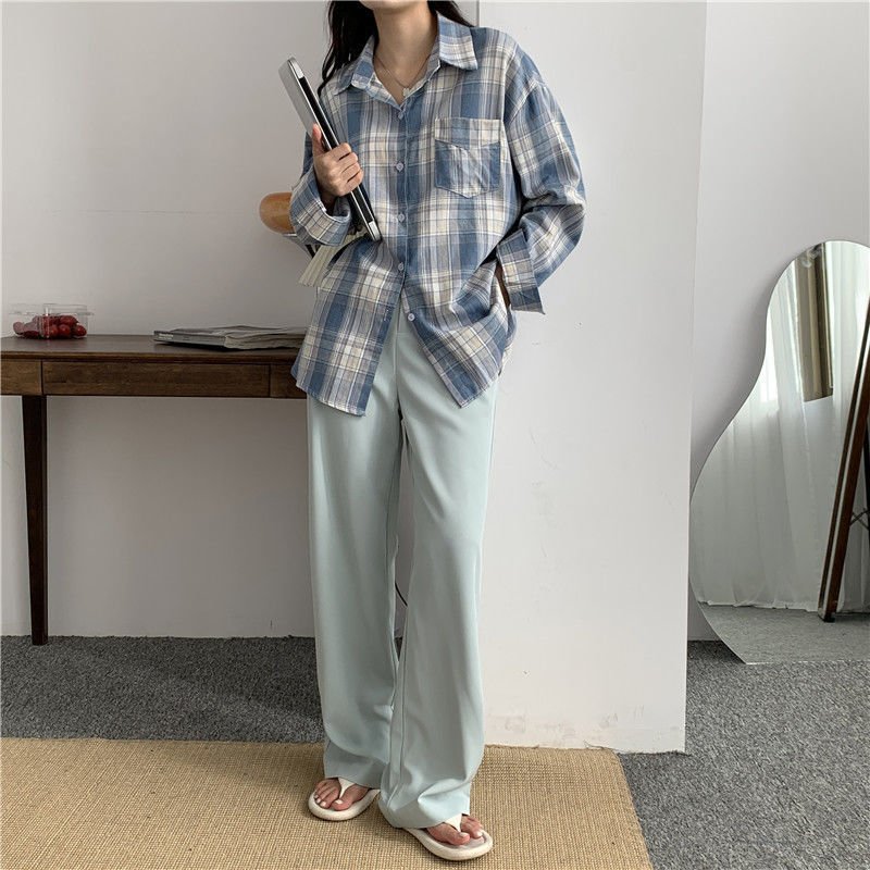 レディース シャツ ジャケット 長袖 チェック柄 ゆったり 夏 きれいめ レトロ 体型カバー 春夏 前開き ブラック 上品 襟付き ブルー ストレッチ アウター