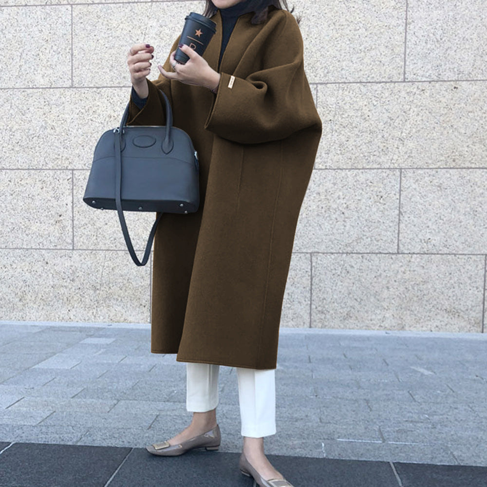 レディース コート 上着 羽織 前開き ロングコート ノーカラーコート 長袖 ノーカラー ストレート Iライン ポケット 2way 薄手 大人可愛い きれいめ シンプル 上品 おしゃれ こなれ感 個性的 エレガント 主役級 存在感 都会的 無地 秋 冬 ロングシーズン ママ 通勤 通学 デート お出かけ 旅行 女子会 韓国 オルチャン 暖かい 防寒 体型カバー 普段使い 着回し モテ トレンド 流行 インスタ映え ゆったり ゆる フリーサイズ 白 ホワイト 黒 ブラック 茶色 ブラウン カーキ