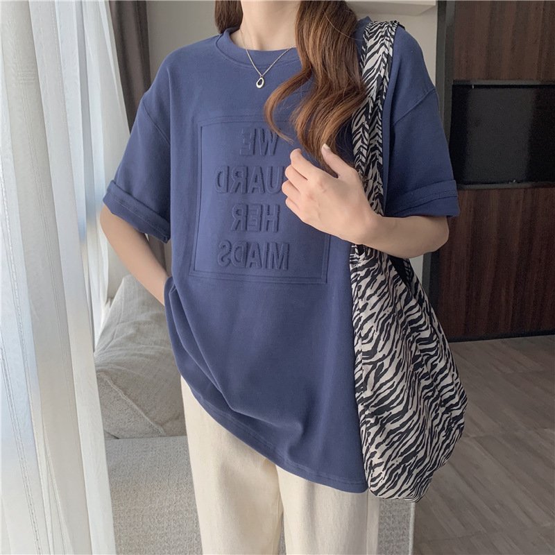 レディース トップス Tシャツ 半袖 プリント ゆったり コットン 綿 春夏 カジュアル 大きいサイズ 春 夏 ラウンドネック シャツ 切り替えデザイン レギュラー ポリエステル