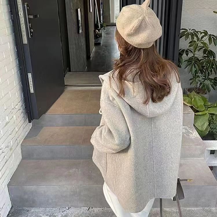 レディース コート 長袖 無地 ゆったり 春夏 カジュアル 春 ショート 夏 膝丈 秋 シンプル ウール フード