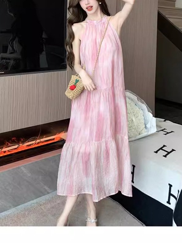 シャツ ベスト 無地 夏 きれいめ 通勤 春夏 前開き 袖なし 膝丈 ラウンドネック シンプル 上品 リボン サイドボタン 蝶 ボタン ポリエステル