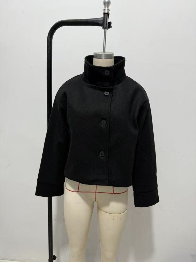 レディース ジャケット 長袖 無地 春夏 きれいめ 春 ショート 夏 シンプル 上品 襟付き アウター ボタン ポリエステル
