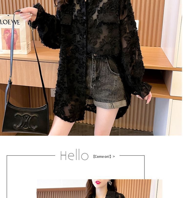 シャツ コート ジャケット 長袖 ゆったり 春夏 カジュアル 通勤 前開き 春 夏 ミモレ 薄手 ポリエステル