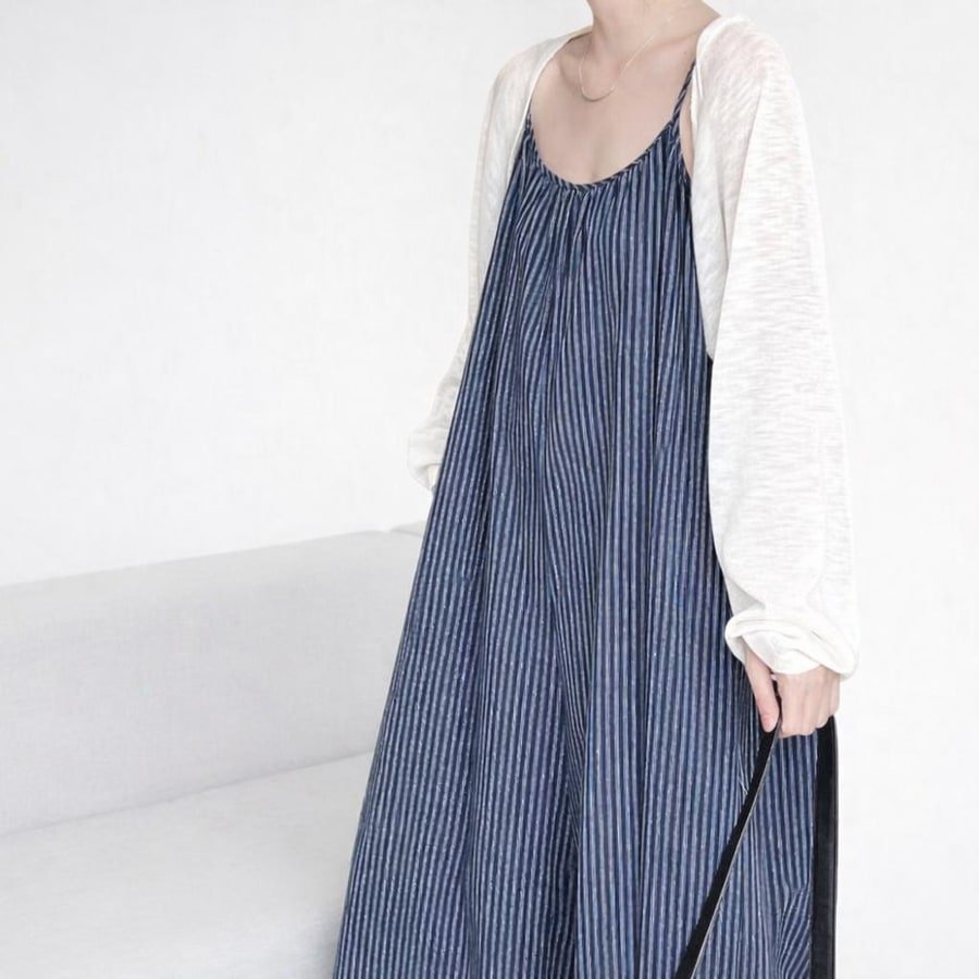 パンツ ボーダー ストライプ ゆったり 春夏 カジュアル きれいめ レトロ 春 夏 上品 ポリエステル 細見え