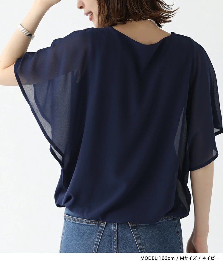 レディース シャツ 半袖 ゆったり 春夏 カジュアル きれいめ 通勤 前開き 春 夏 ラウンドネック シフォン 都会的