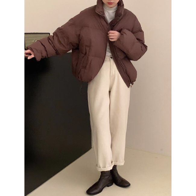 レディース アウター ダウン ショート フェミニン ストリート シンプル カジュアル おしゃれ こなれ感 ラフ 都会的 ラグジュアリー ベーシック ナチュラル 無地 秋 冬 ママ 通勤 通学 デート お出かけ アウトドア キャンプ リゾート 旅行 公園 女子会 休日 ショッピング アースカラー 韓国 オルチャン コーデ 暖かい 防寒 プチプラ 普段使い 着回し モテ トレンド 流行 インスタ映え 定番 M L XL 2XL 白 ホワイト 黒 ブラック 茶色 ブラウン グレー チャコールグレー