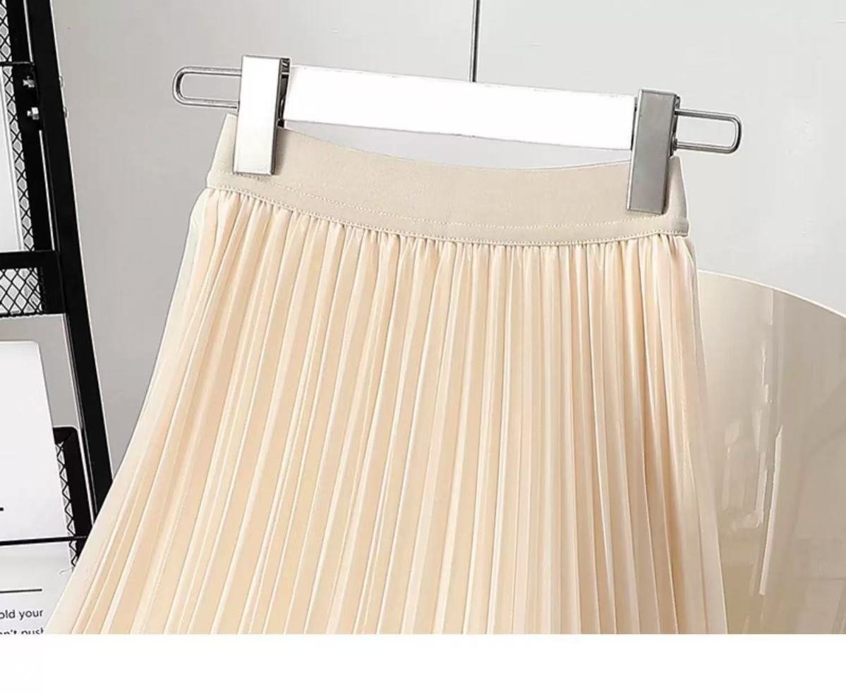 レディース スカート 無地 スリム 春夏 きれいめ プリーツ 春 フレア 夏 シンプル 上品 ロング ドレープ プリーツスカート