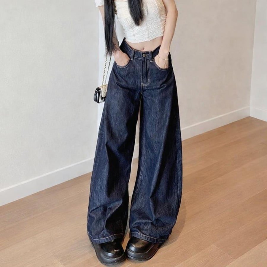 レディース パンツ ゆったり ワイド コットン 綿 春 秋冬 カジュアル 秋 冬 ロング ストレート ロングパンツ