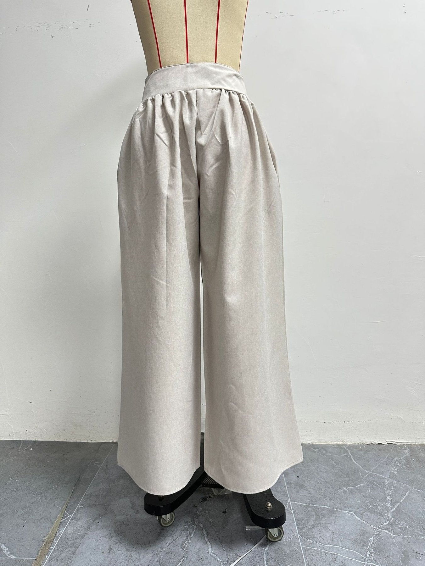 レディース パンツ 無地 ワイド スリム 春夏 カジュアル 春 夏 シンプル ロング ロングパンツ ワイドパンツ ドレープ ハイウエスト ストレッチ ポリエステル