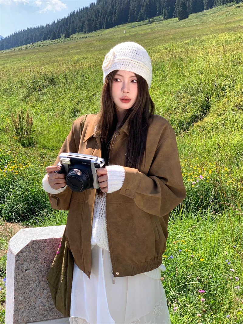 レディース ジャケット 長袖 ゆったり 秋冬 秋 カジュアル きれいめ レトロ 通勤 体型カバー 膝丈 冬 襟付き アウター