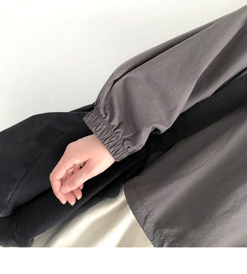 レディース シャツ トップス 長袖 無地 ゆったり カジュアル きれいめ 通勤 体型カバー おしゃれ 前開き ラウンドネック シンプル 切り替えデザイン プルオーバー レギュラー
