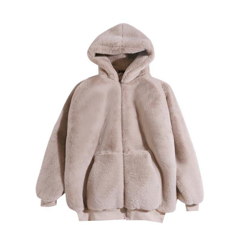 レディース コート 長袖 ゆったり 冬 きれいめ 通勤 上品 ファー 厚手 ふわふわ フード キャメル