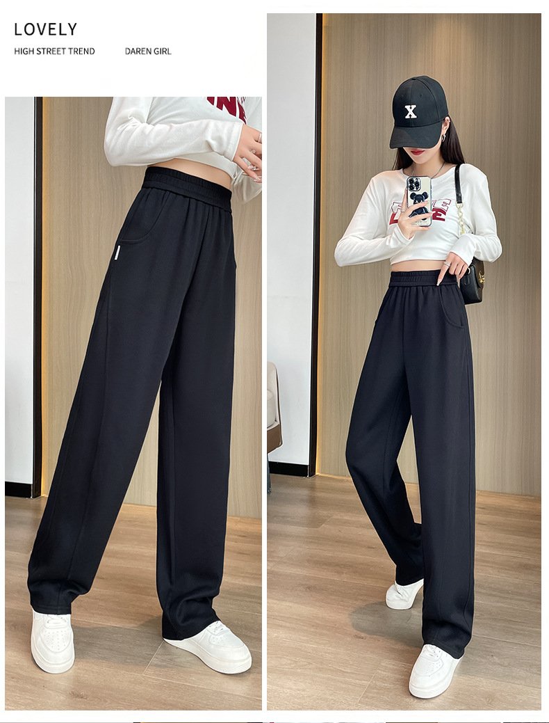 レディース パンツ ワイド スリム 春 秋 カジュアル アメリカン 大きいサイズ ストレート ワイドパンツ タイ