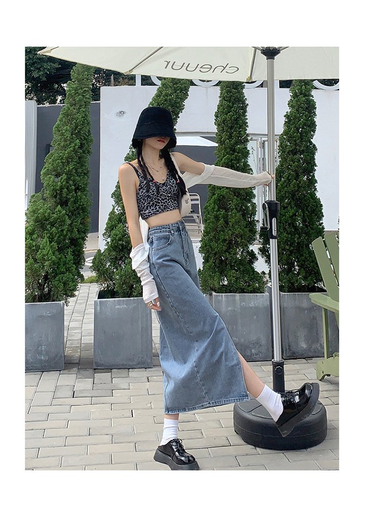 レディース スカート 無地 スリム コットン 綿 デニム 春夏 春 夏 シンプル ミモレ Aライン 水色 ハイウエスト デニムスカート