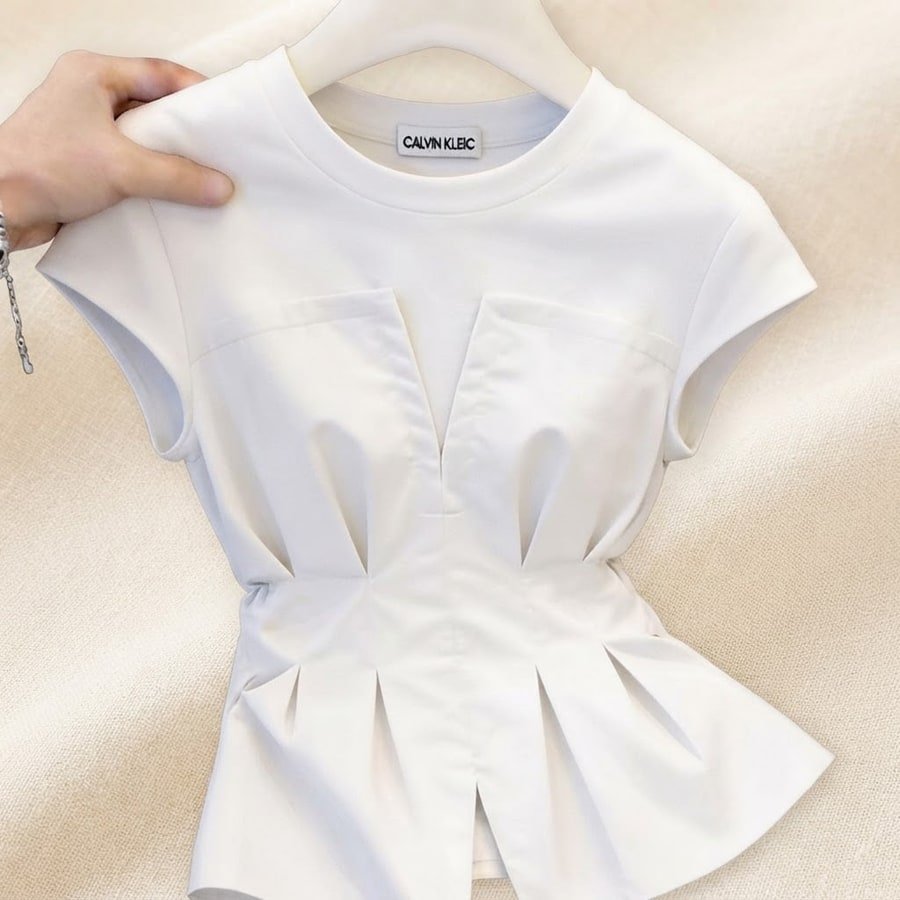 レディース トップス Tシャツ 半袖 春夏 きれいめ 通勤 おしゃれ 春 夏 シャツ 都会的 レギュラー ポリエステル