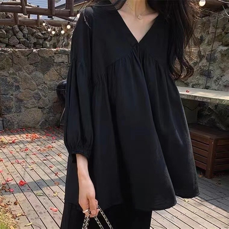 シャツ ノースリーブ ゆったり 春夏 きれいめ 韓国風 前開き 袖なし Vネック 春 夏 上品 バルーン インナー