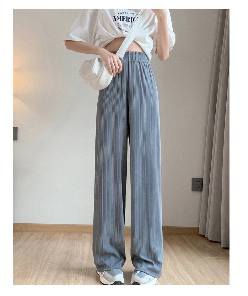 レディース パンツ 無地 ゆったり ワイド 春夏 カジュアル 春 夏 秋 シンプル ロング ストレート シフォン ロングパンツ ワイドパンツ 薄手 美脚 ドレープ ハイウエスト ストレッチ