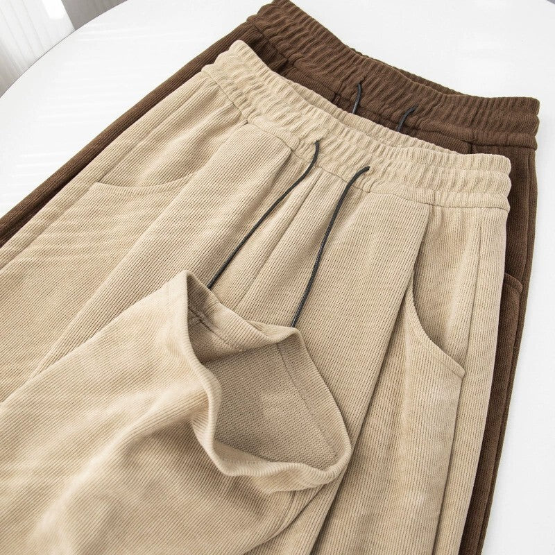 レディース パンツ ボトムス 裏起毛 ストレートパンツ ロングパンツ ワイドパンツ 丈長 ロング ストレート 裾ワイド ポケット ハイウエスト ウエストゴム シンプル カジュアル おしゃれ こなれ感 ラフ ルーズ 抜け感 ベーシック ナチュラル 無地 春 秋 ママ 通勤 学生 学校 通学 デート お出かけ 旅行 公園 女子会 休日 ショッピング お花見 カフェ 防寒 体型カバー 脚長 普段使い 着回し S M L XL ブラック ブラウン ダークグレー カーキ ベーシックカラー 大人カラー
