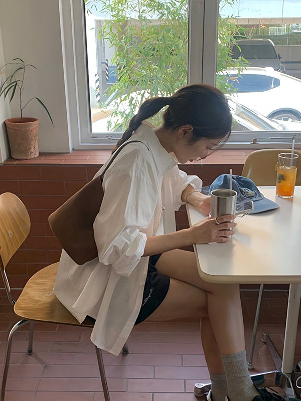 レディース シャツ コート 長袖 無地 ゆったり 春夏 カジュアル 韓国風 重ね着 前開き 春 夏 秋 シンプル 切り替えデザイン ポリエステル UVカット