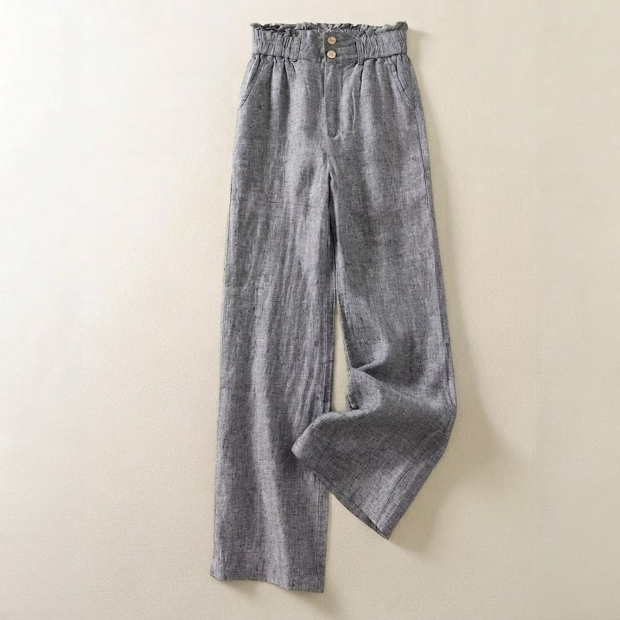 レディース パンツ ワイド コットン 綿 リネン 春夏 カジュアル きれいめ 春 夏 上品 薄手 ハイウエスト ポリエステル