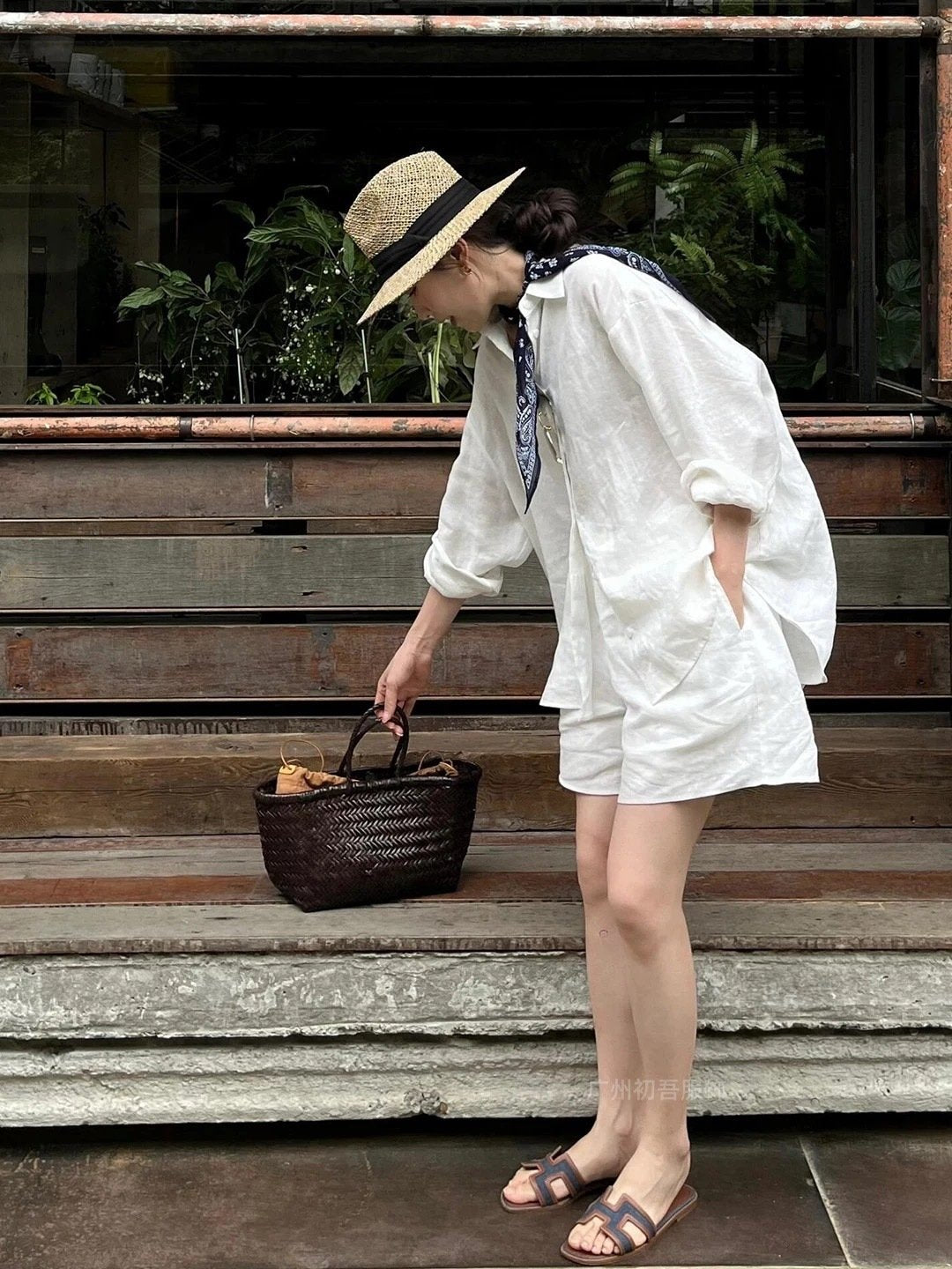 レディース シャツ パンツ 長袖 無地 ゆったり コットン 綿 リネン 春夏 きれいめ 通勤 体型カバー 前開き 春 ショート 夏 ショートパンツ シンプル 切り替えデザイン 襟付き 麻 レギュラー ボタン
