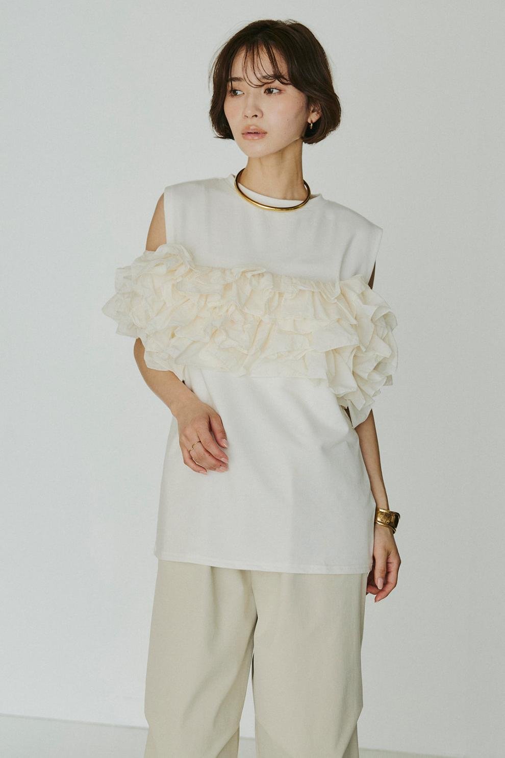 レディース トップス Tシャツ ノースリーブ 無地 コットン 綿 春夏 袖なし 春 夏 シンプル 刺繍 シャツ 切り替えデザイン