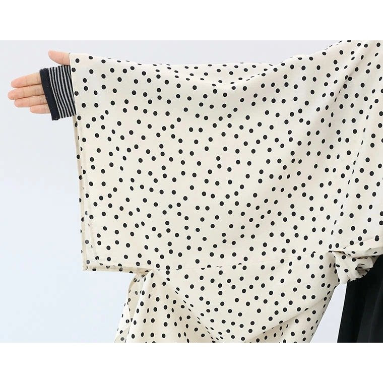 レディース シャツ トップス 半袖 ドット柄 ゆったり スリム 春夏 きれいめ 通勤 前開き Vネック 春 夏 プルオーバー 都会的 レギュラー ポリエステル 丸首 ドット