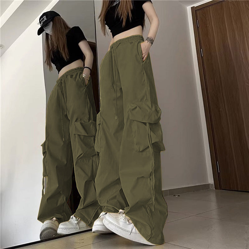 レディース パンツ ボトムス カーゴパンツ 丈長 ロング ワイド ストリート ポケット ハイウエスト ドロスト シンプル カジュアル おしゃれ かっこいい こなれ感 メンズライク ボーイッシュ ルーズ クール 抜け感 無地 春 夏 秋 冬 オールシーズン ママ 通勤 学生 学校 通学 デート お出かけ 旅行 公園 女子会 休日 ショッピング お花見 普段使い 着回し トレンド 流行 M L XL 2XL 大きいサイズ ブラック ダークグレー イエロー ベージュ ブルー グリーン ベーシックカラー