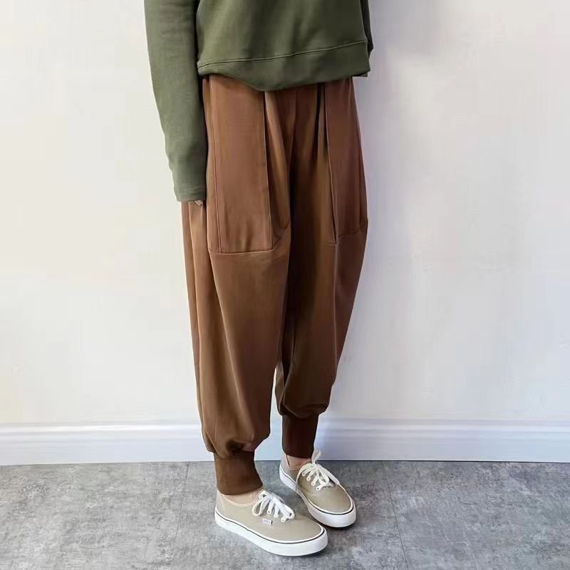 レディース パンツ ゆったり コットン 綿 秋冬 秋 カジュアル 大きいサイズ 冬