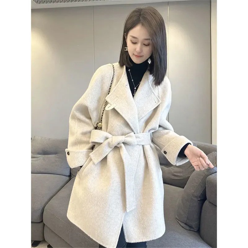 レディース コート ジャケット 長袖 ゆったり 秋冬 秋 膝丈 冬 ダウン ロング グレー ベルト ダークグレー ベージュ ポリエステル キャメル ダウンジャケット