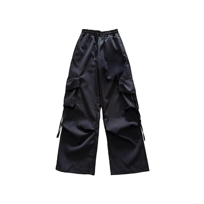 レディース パンツ ボトムス カーゴパンツ 丈長 ロング ワイド ストリート ポケット ハイウエスト ドロスト シンプル カジュアル おしゃれ かっこいい こなれ感 メンズライク ボーイッシュ ルーズ クール 抜け感 無地 春 夏 秋 冬 オールシーズン ママ 通勤 学生 学校 通学 デート お出かけ 旅行 公園 女子会 休日 ショッピング お花見 普段使い 着回し トレンド 流行 M L XL 2XL 大きいサイズ ブラック ダークグレー イエロー ベージュ ブルー グリーン ベーシックカラー