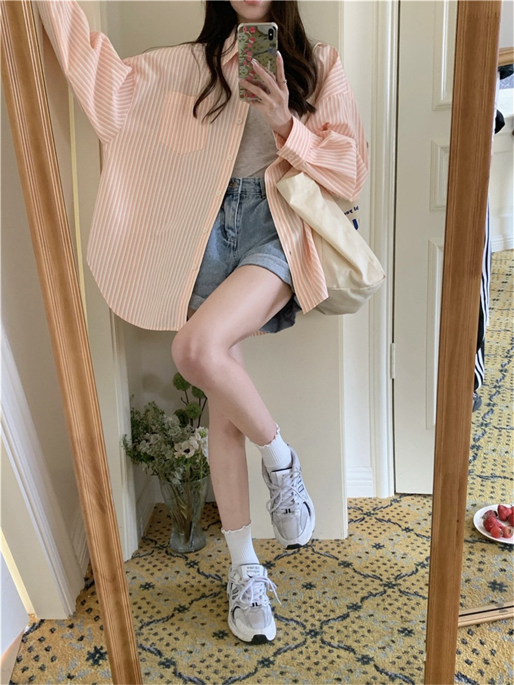 レディース シャツ ジャケット 長袖 ボーダー ストライプ ゆったり スリム 春夏 カジュアル 前開き 春 夏 都会的 グリーン ポリエステル UVカット