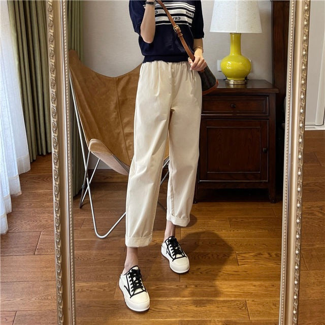 レディース パンツ ボトムス アウター 上着 テーパードパンツ ロングパンツ アンクル丈 クロップド丈 オーバーサイズ  ストリート きれいめ シンプル カジュアル 上品 おしゃれ かっこいい レトロ こなれ感 ラフ メンズライク マニッシュ ボーイッシュ スポーティー ベーシック アクティブ ナチュラル 無地 春 秋 お出かけ アウトドア 旅行 休日 楽ちん 体型カバー 美脚 脚長 普段使い 着回し レイヤード トレンド 流行 定番 S M L 小さいサイズ 大きいサイズ 茶色 ブラウン オフホワイト