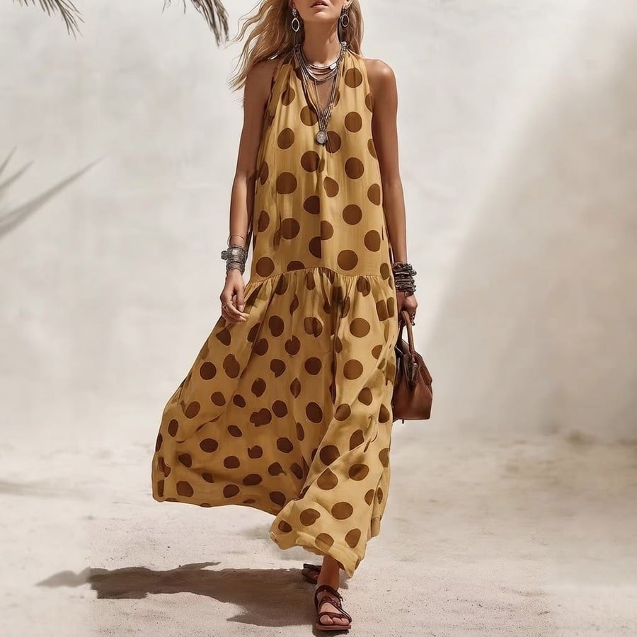 ワンピース ニット 半袖 ノースリーブ ボーダー ストライプ 無地 春夏 カジュアル きれいめ 体型カバー 通勤 春 夏 ラウンドネック シンプル ドット ロング 大きい 切り替えデザイン