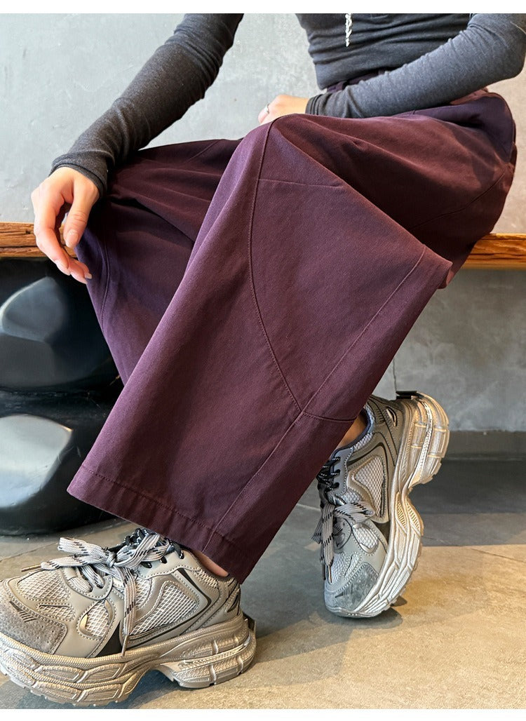 レディース ボトムス パンツ コットンパンツ ワイドパンツ カーブパンツ ワイドカーブパンツ コットン ボリューム ワイド ファスナー ポケット ハイウエスト 綿 かわいい 大人可愛い シンプル カジュアル おしゃれ かっこいい こなれ感 ラフ ルーズ 主役級 存在感 抜け感 キュート ベーシック ナチュラル 無地 デート お出かけ 女子会 休日 ショッピング カフェ 体型カバー 美脚 脚長 普段使い 着回し スタイルアップ スタイリッシュ XS S M L XL 2XL 3XL