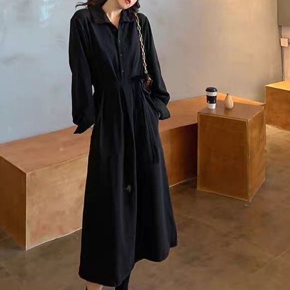 レディース ワンピース ミモレ ロング 長袖 襟付き かわいい 大人可愛い きれいめ シンプル カジュアル 上品 おしゃれ かっこいい こなれ感 ラフ クール フォーマル かっちり ラブリー キュート 無地 オールシーズン 誕生日 発表会 母の日 授業参観 ママ デート お出かけ パーティー イベント リゾート 旅行 レストラン 女子会 休日 ガーデン ショッピング 発表会 コンサート ライブ お花見 カフェ ランチ 韓国 コーデ 楽ちん 普段使い 着回し 定番 S M L XL 2XL 黒 茶色