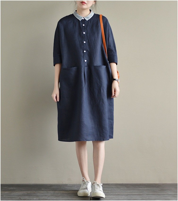 ワンピース 長袖 無地 春夏 カジュアル Vネック 春 レース 夏 シンプル ミモレ 上品 大きい ハイウエスト