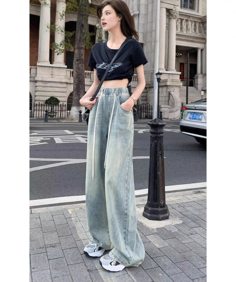 レディース パンツ ボトムス デニム ストレートパンツ ロングパンツ デニムパンツ ロング ストリート ポケット ヴィンテージ アメカジ ドロスト かわいい 大人可愛い きれいめ シンプル カジュアル 上品 おしゃれ かっこいい レトロ こなれ感 メンズライク 抜け感 ベーシック アメリカン 無地 春 夏 秋 学生 学校 通学 デート お出かけ 休日 高原 ガーデン ショッピング カフェ 体型カバー 普段使い 着回し 定番 S M L XL ゆったり 黒 ブラック ダークグレー 水色 ブルー ライトブルー