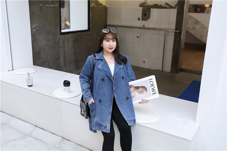 レディース ジャケット 長袖 無地 ゆったり デニム 春 秋 カジュアル きれいめ 通勤 体型カバー 大きいサイズ Vネック シンプル デニムジャケット