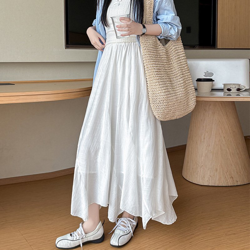 スカート 春夏 カジュアル おしゃれ プリーツ 春 フレア 夏 ロング 切り替えデザイン 脚長 プリーツスカート フレアスカート ストレッチ
