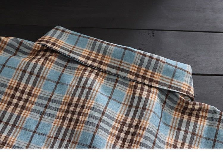 レディース シャツ コート 長袖 チェック柄 ゆったり 春夏 きれいめ レトロ 韓国風 前開き 春 夏 膝丈 秋 冬 上品 薄手 切り替えデザイン タイ ポリエステル 秋冬