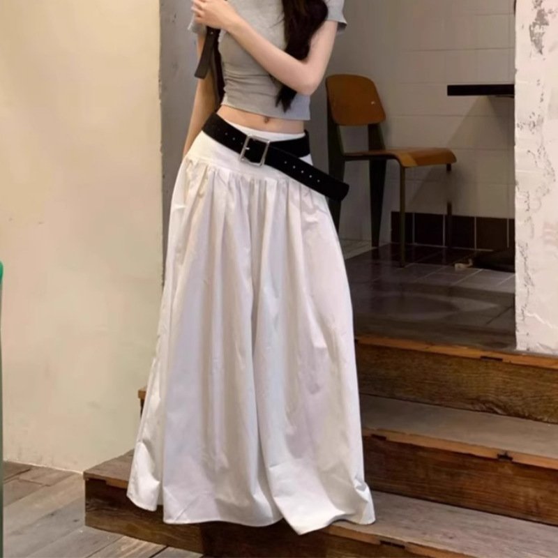 ワンピース スカート 春夏 カジュアル きれいめ 通勤 春 フレア 夏 上品 コーデ ロング Aライン 切り替えデザイン リゾート ハイウエスト フレアスカート ポリエステル