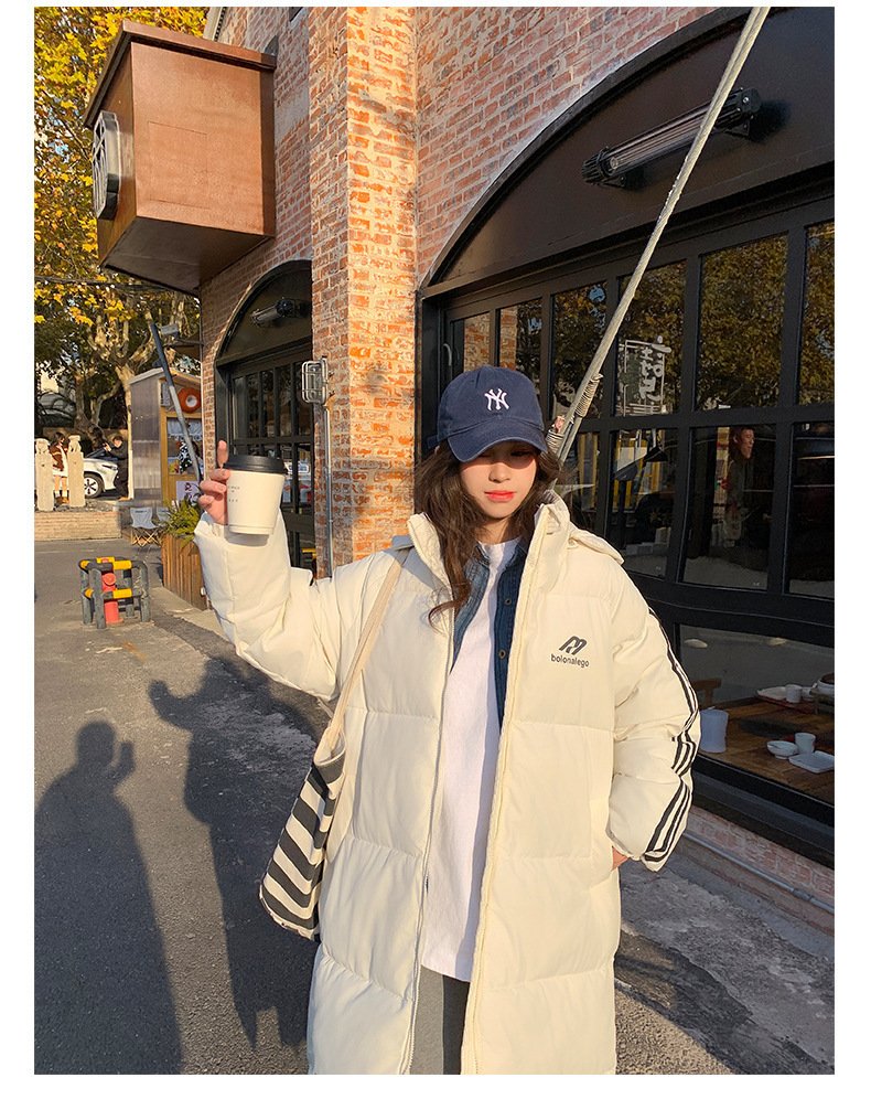 コート 長袖 ゆったり オーバーサイズ コットン 綿 カジュアル 学生 ロング フード ポリエステル