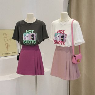 レディース Tシャツ 半袖 プリント ゆったり コットン 綿 カジュアル レトロ 体型カバー 大きいサイズ 男女兼用 ラウンドネック シャツ