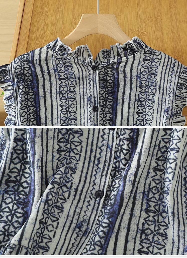 トップス Tシャツ ノースリーブ ボーダー ストライプ ゆったり スリム コットン 綿 春夏 きれいめ 通勤 体型カバー 袖なし 春 夏 フリル シャツ